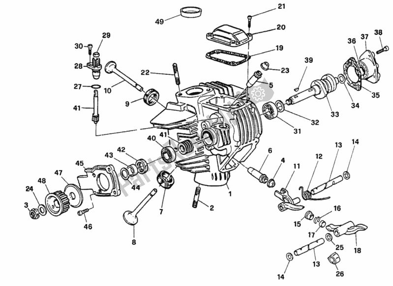 Todas las partes para Culata Horizontal de Ducati Supersport 600 SS 1993